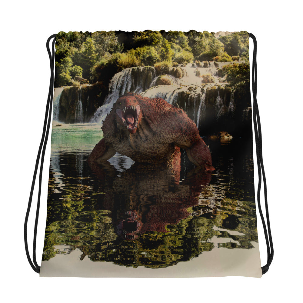 Drawstring Bag | Carno Reptilian in Lake