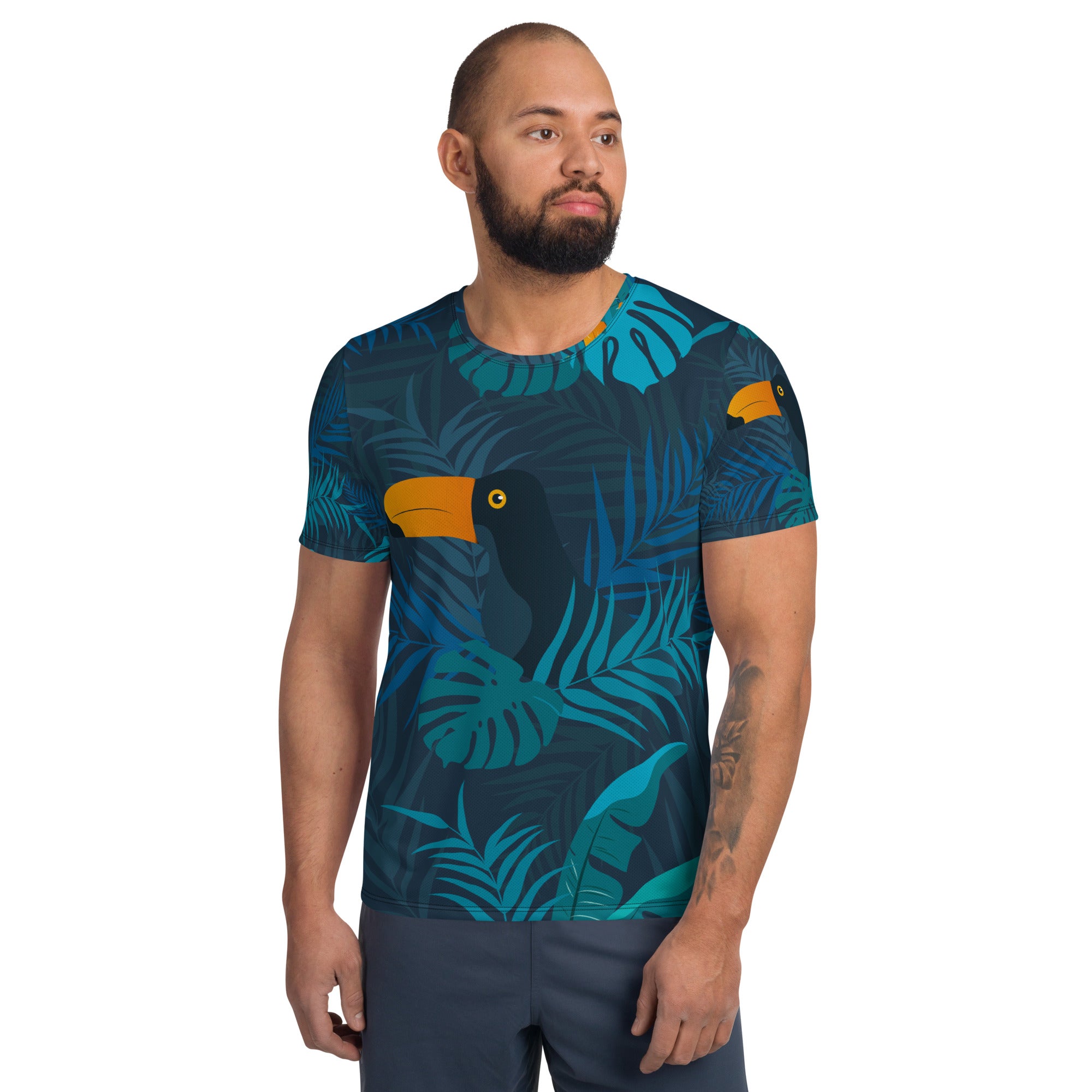 Men's Athletic T-Shirt | Tropical Pattern 4