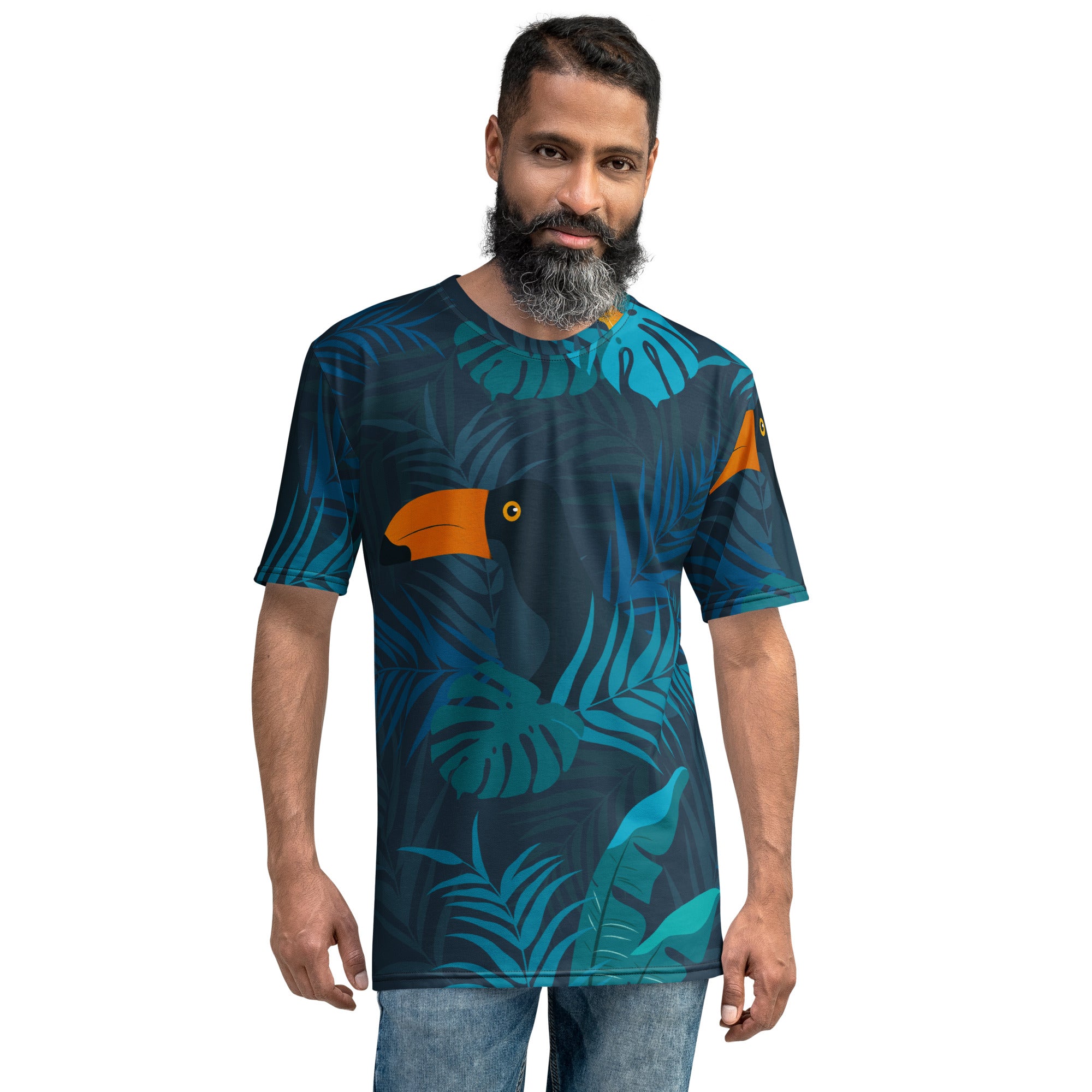 Men's Crew Neck T-Shirt | Tropical Pattern 4