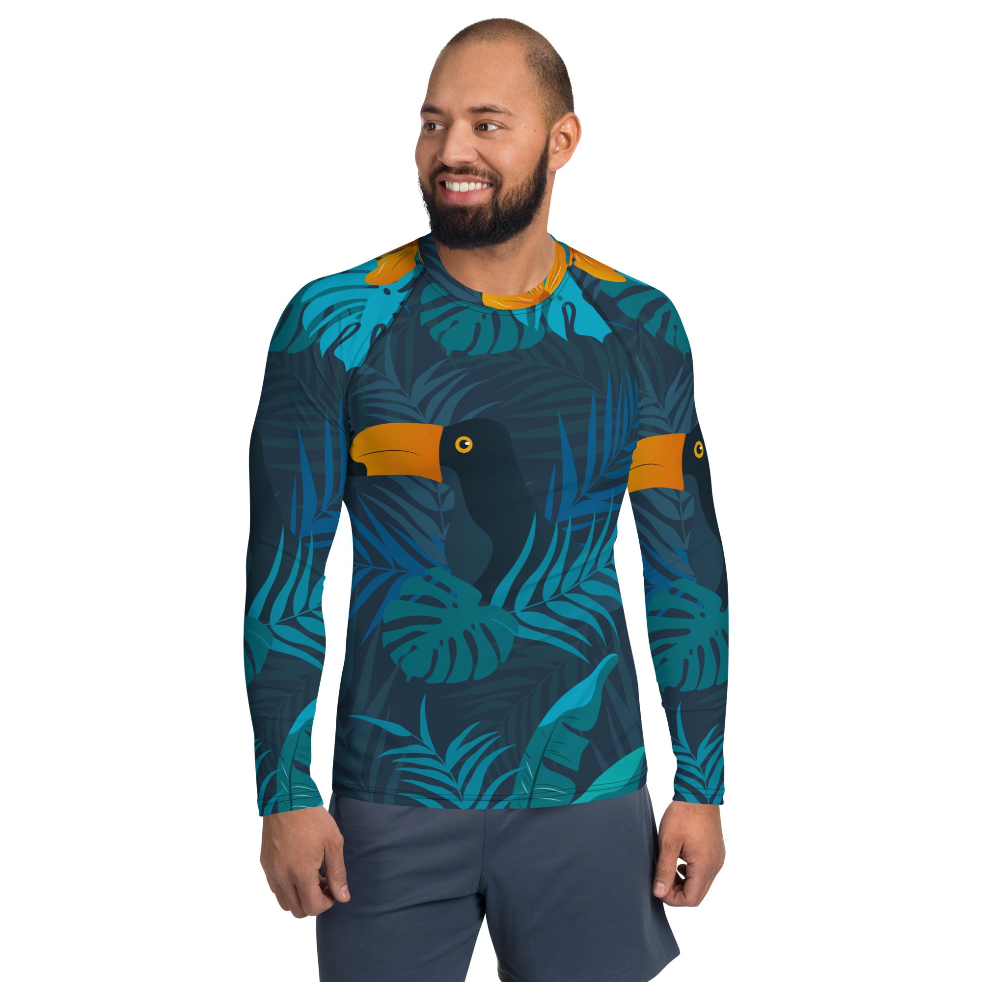 Men's Rash Guard | Tropical Pattern 4