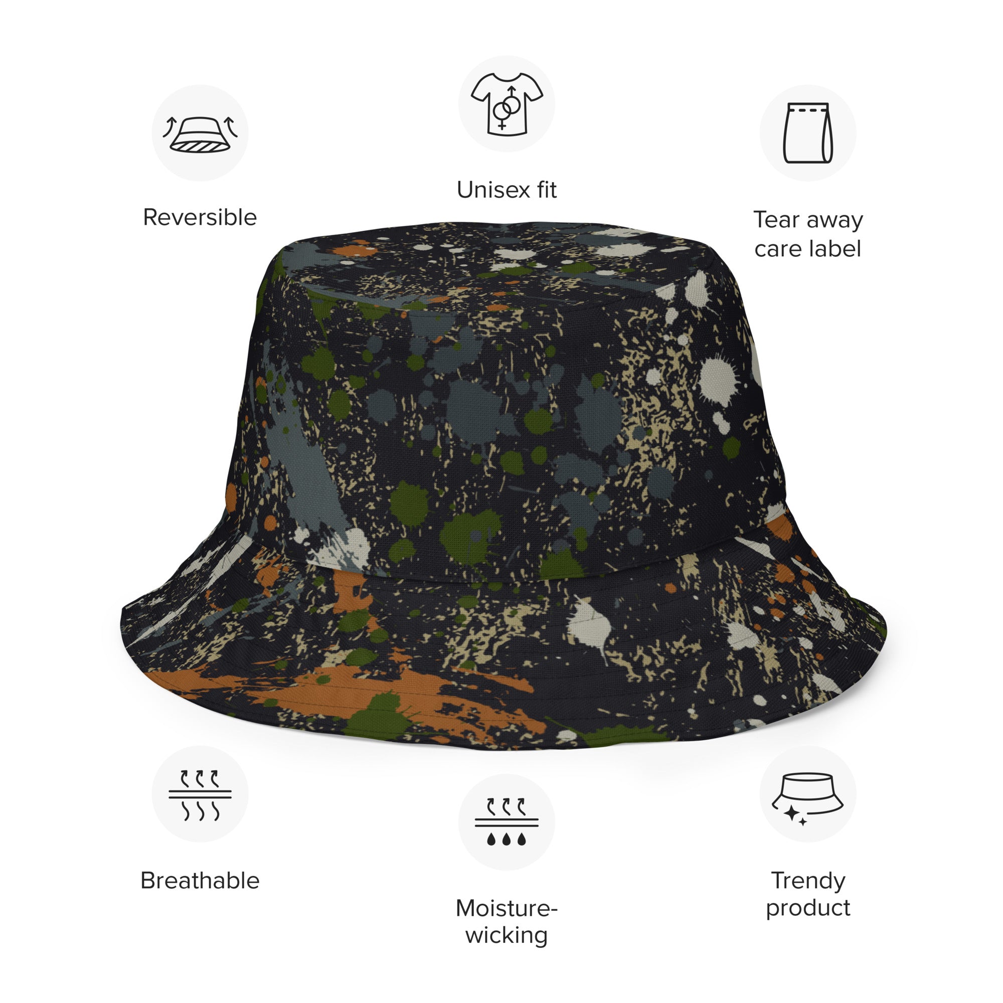Bucket Hat Reversible | Painted Camo