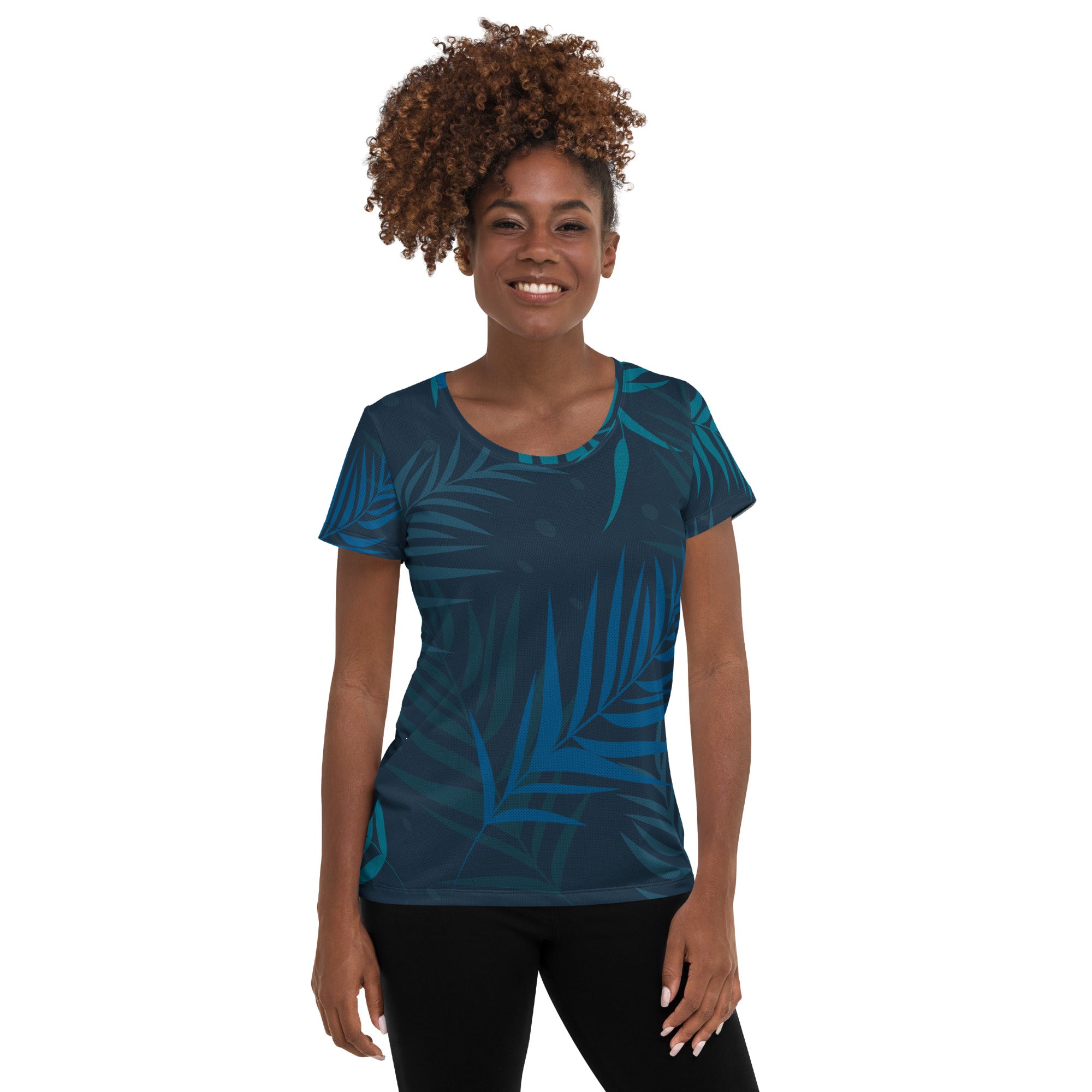 Women's Athletic T-Shirt | Tropical Pattern 2