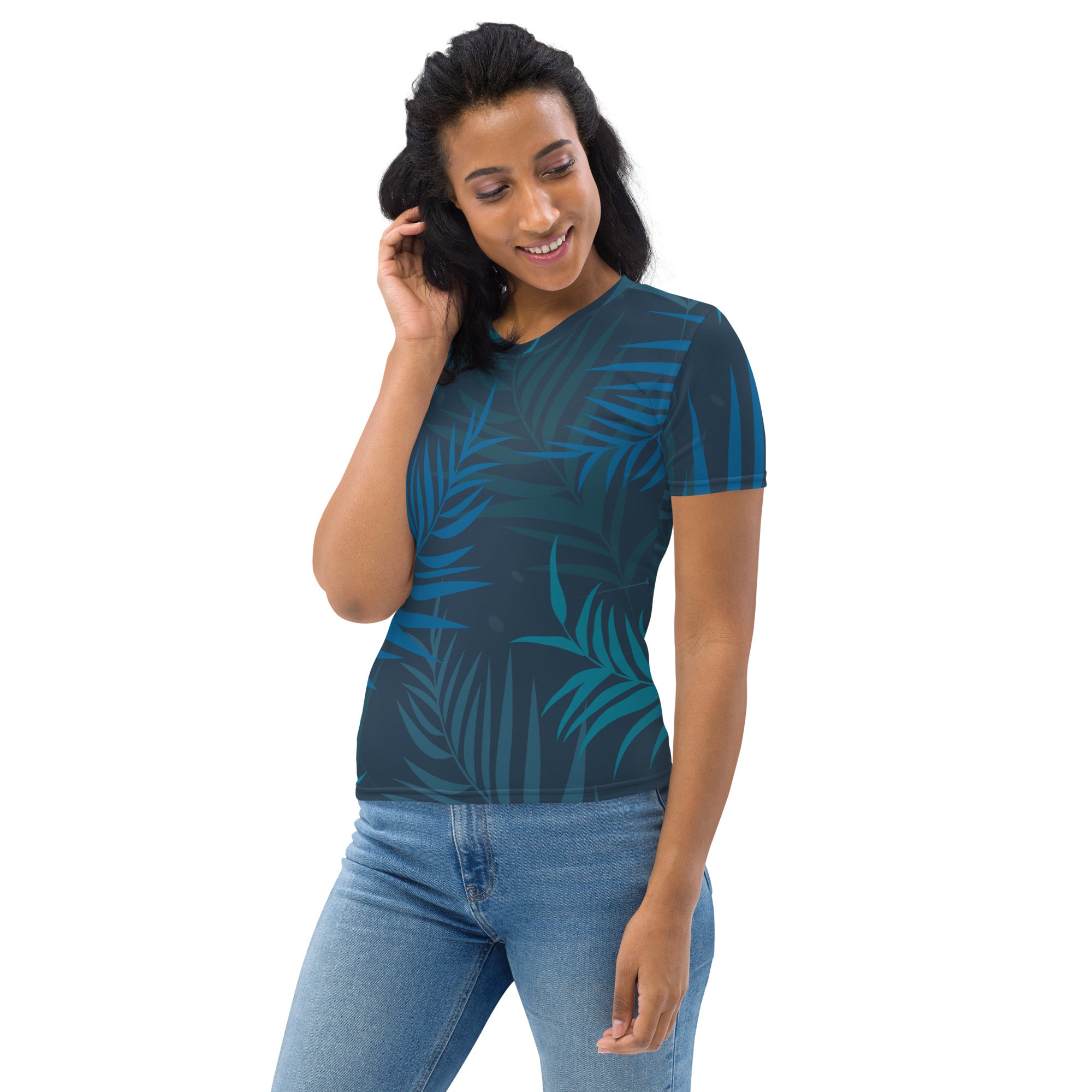 Women's Crew Neck T-Shirt | Tropical Pattern 2