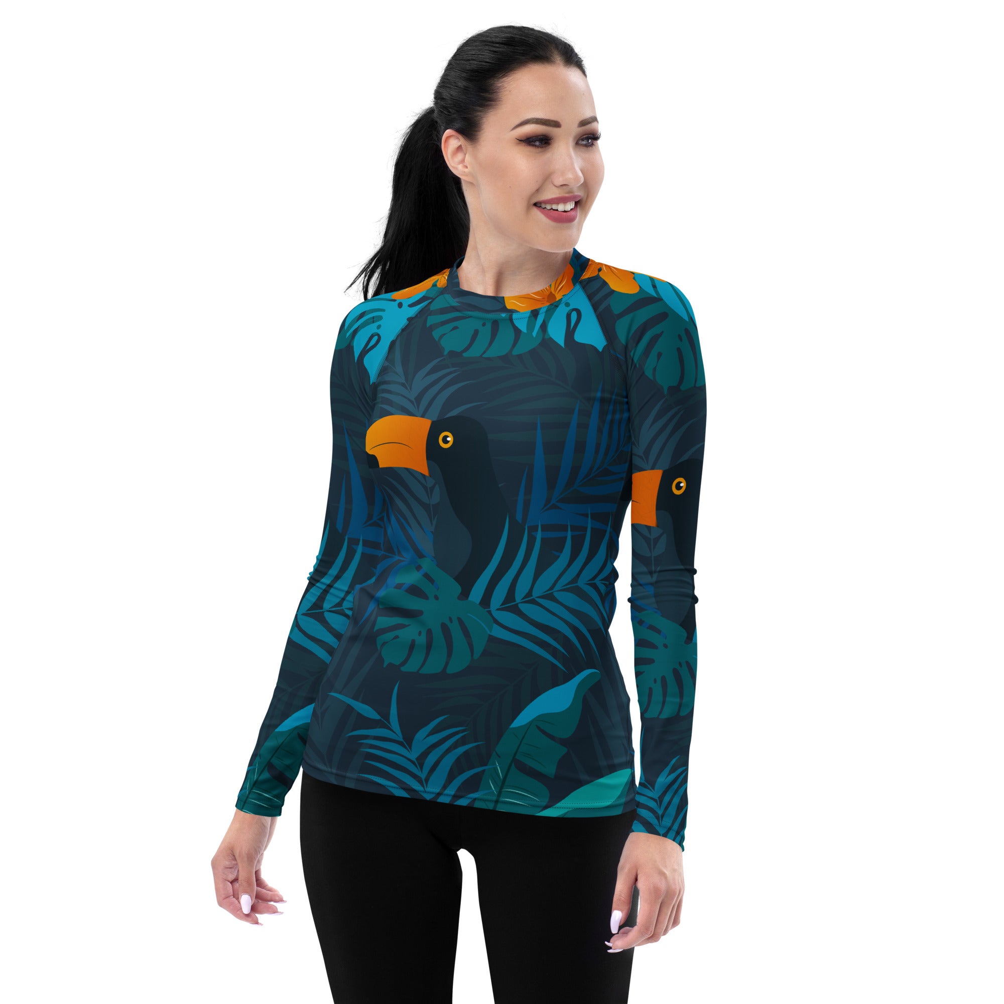 Women's Rash Guard | Tropical Pattern 4