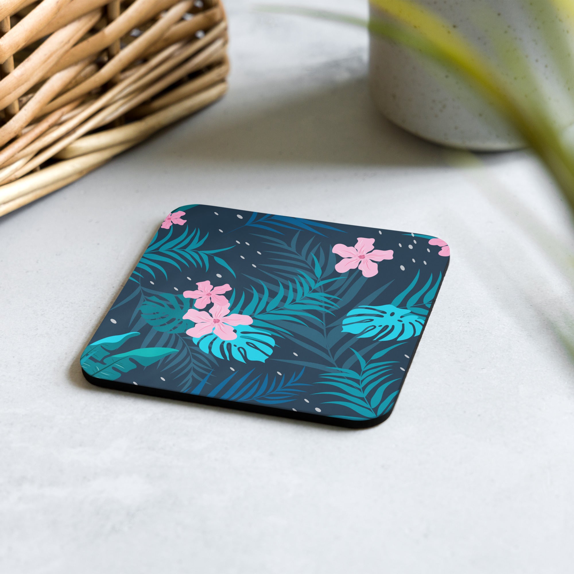 Cork-back Coaster | Tropical Pattern 1