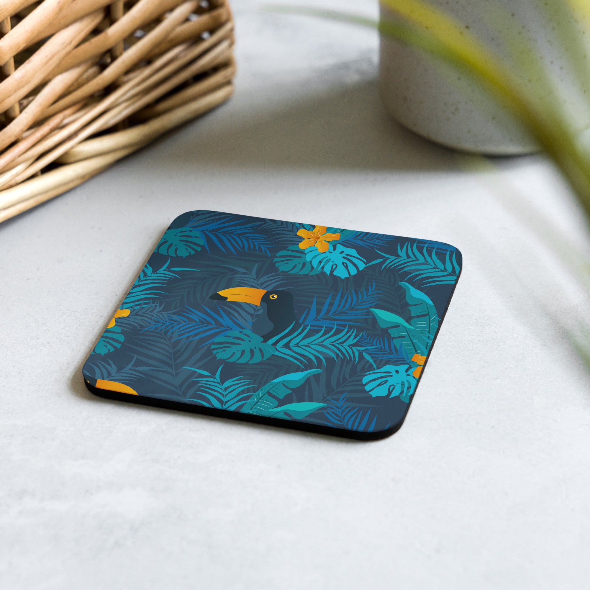 Cork-back Coaster | Tropical Pattern 4