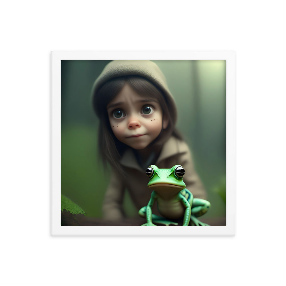 Framed Poster | Frog and Girl