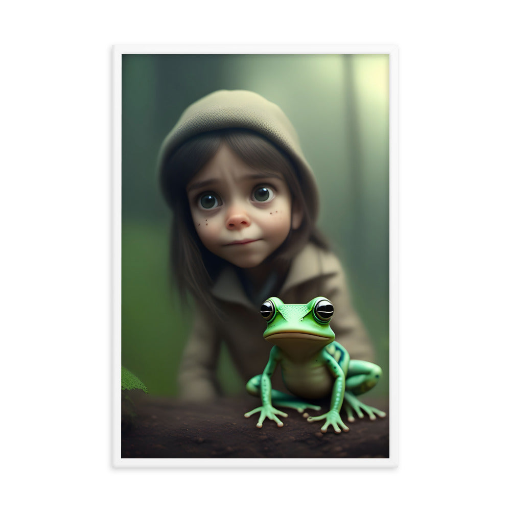 Framed Poster | Frog and Girl