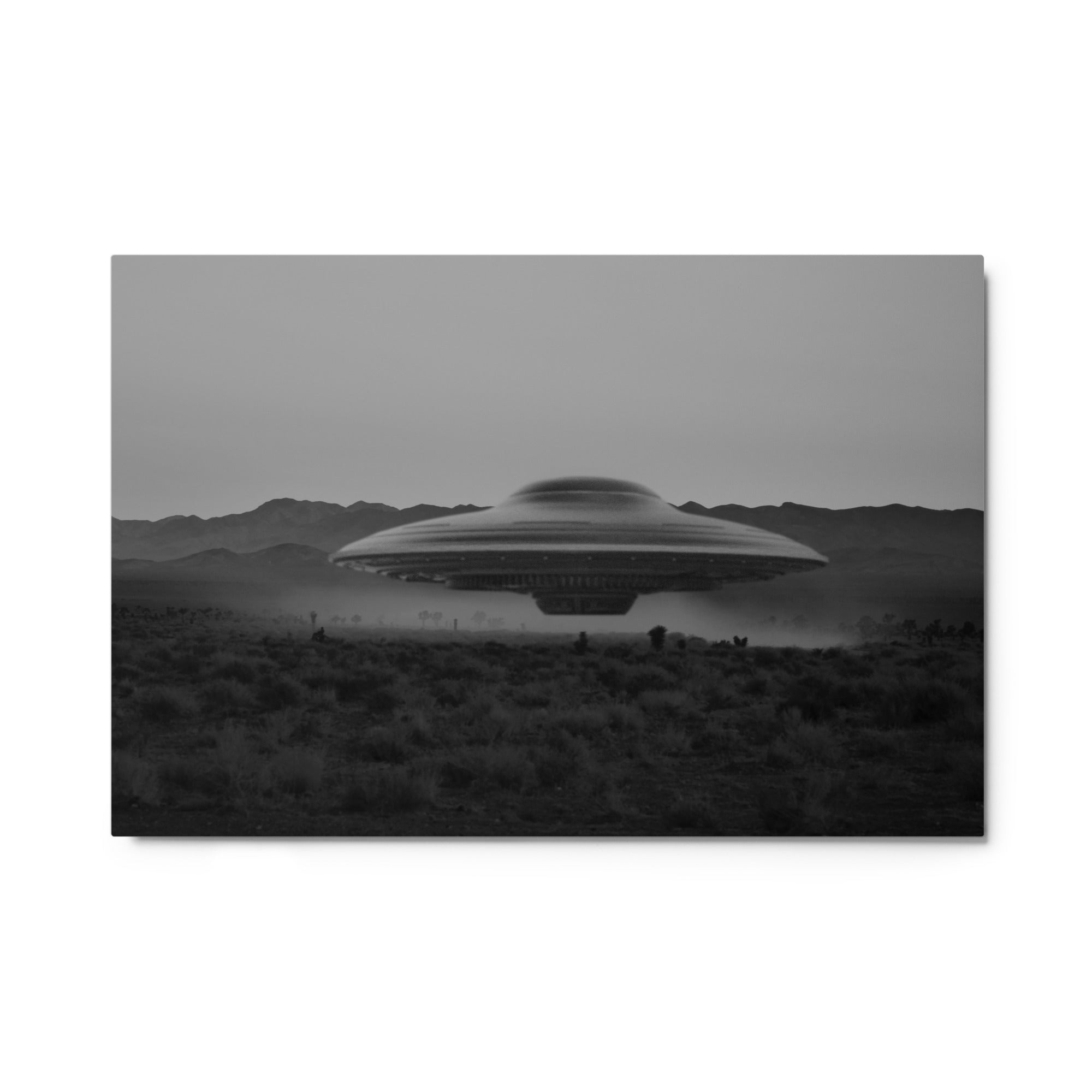 Metal Prints | AREA 51 UFO-17 Monochrome
